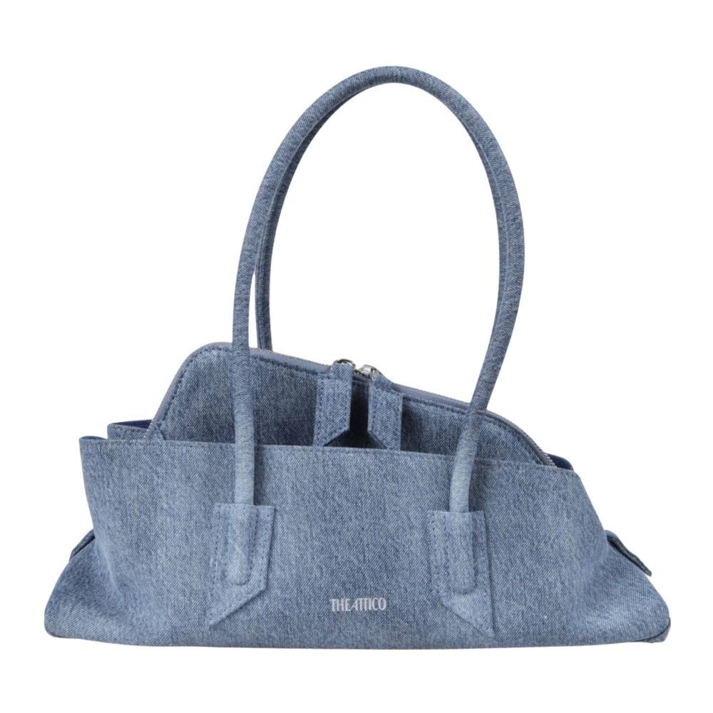 The Attico La Passeggiata Small Top Handle - Tasker - Dame - Blå - ONE SIZE - Læder
