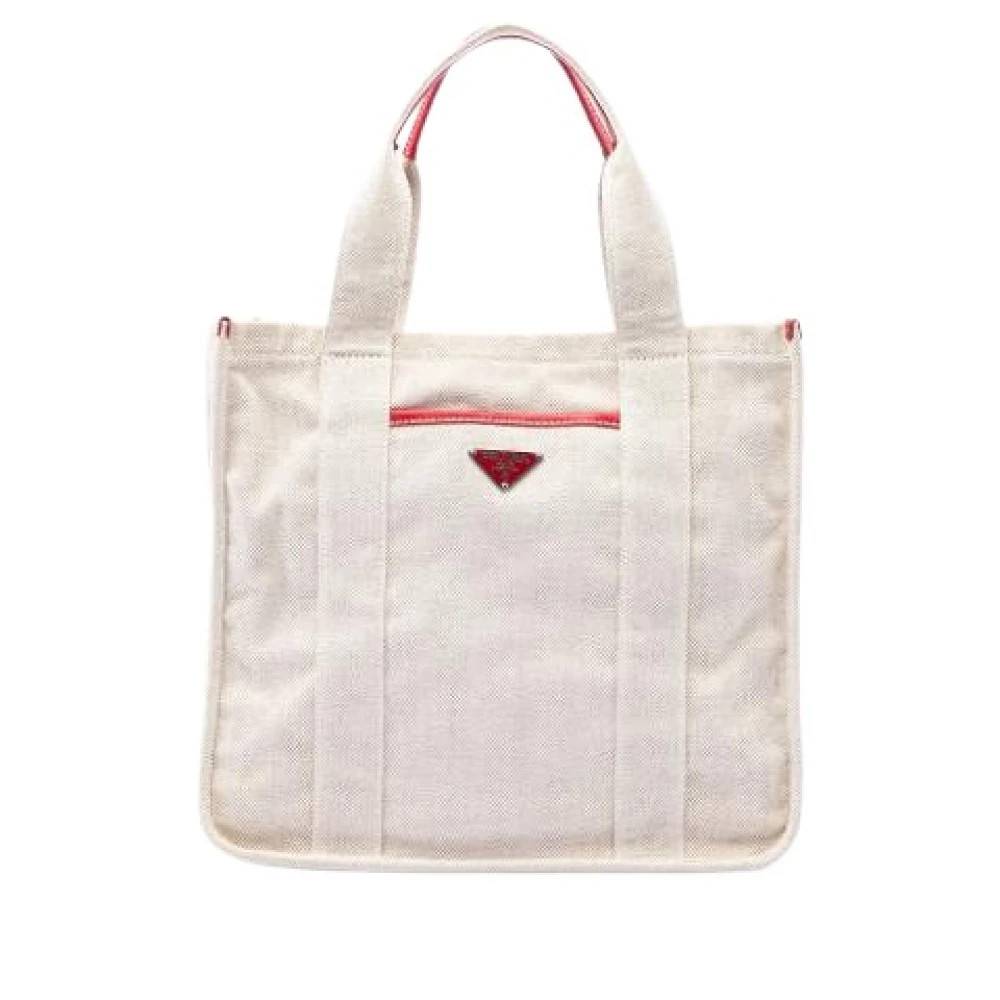 Prada Vintage Pre-owned Tote Bag - Vintage - Dame - Beige - ONE SIZE -