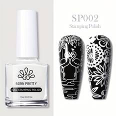 TEMU Born Pretty 10ml Stamping Nail Polish Set Black Nail Printing Polish Diy For Nail Plate Design Varnish