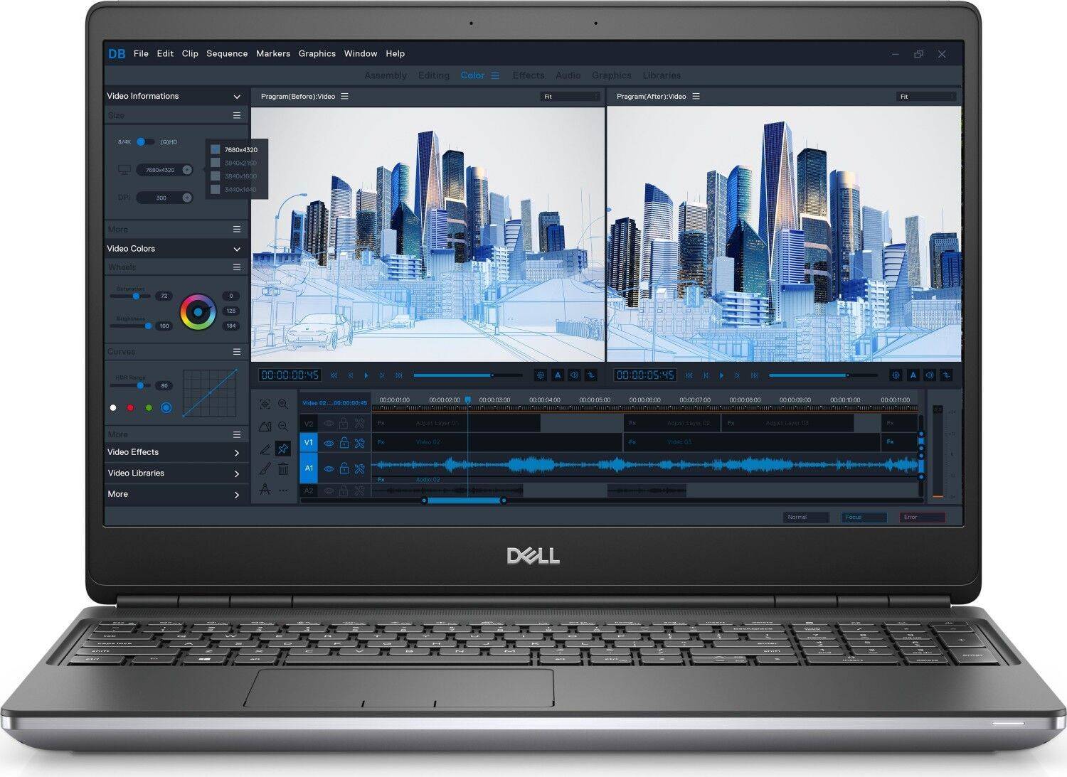 Dell Precision 7560 | i7-11800H | 15.6" | 16 GB | 1 TB SSD | FHD | T1200 | Win 11 Pro | DE
