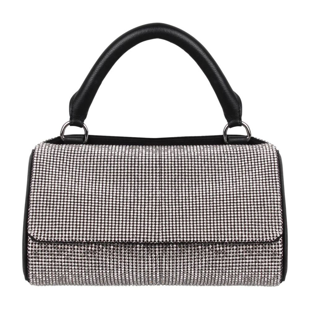 Kara Krystaludsmykket Mini Taske - Tasker - Dame - Sort - ONE SIZE - Uld
