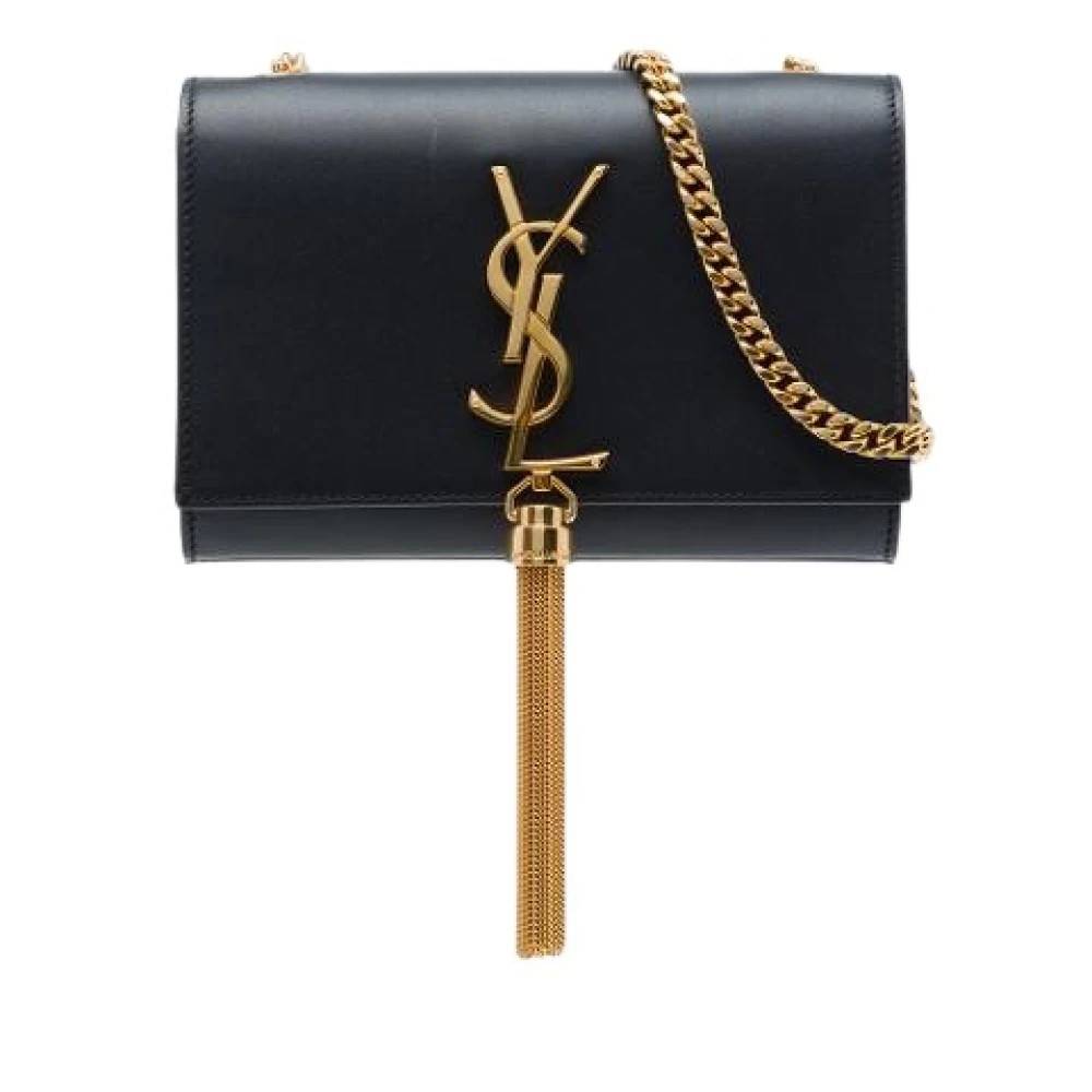 Yves Saint Laurent Vintage Pre-owned Laeder skuldertasker - Vintage - Dame - Sort - ONE SIZE - Uld