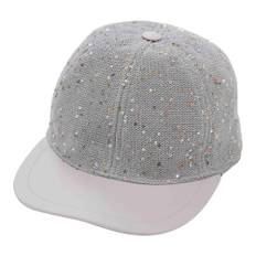 Le Tricot Perugia, Accessoarer, Dam, ONE Size, Bomull, Glitter Skärm Hatt Grå Medium - gray (ONE SIZE)