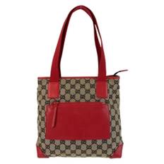 Gucci Vintage, Pre-owned, Dame, Rød, ONE SIZE, Uld, Pre-owned Canvas totes