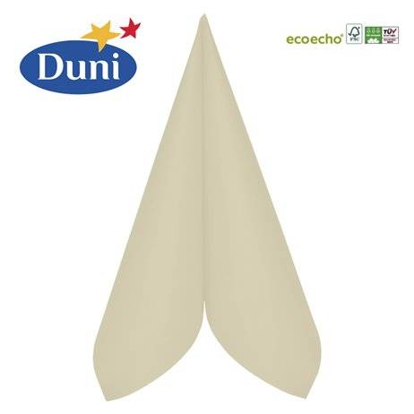 50 stk. Servietter Creme 40x40 cm 3-lags Tissue