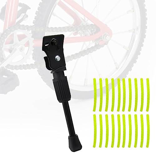 Cykelstativ barncykel, cykelstativ bakstativ 16 tum, cykelställ stativhållare, aluminiumlegering cykelstativ kub barn, hjulstativ med 20 reflektorklistermärken