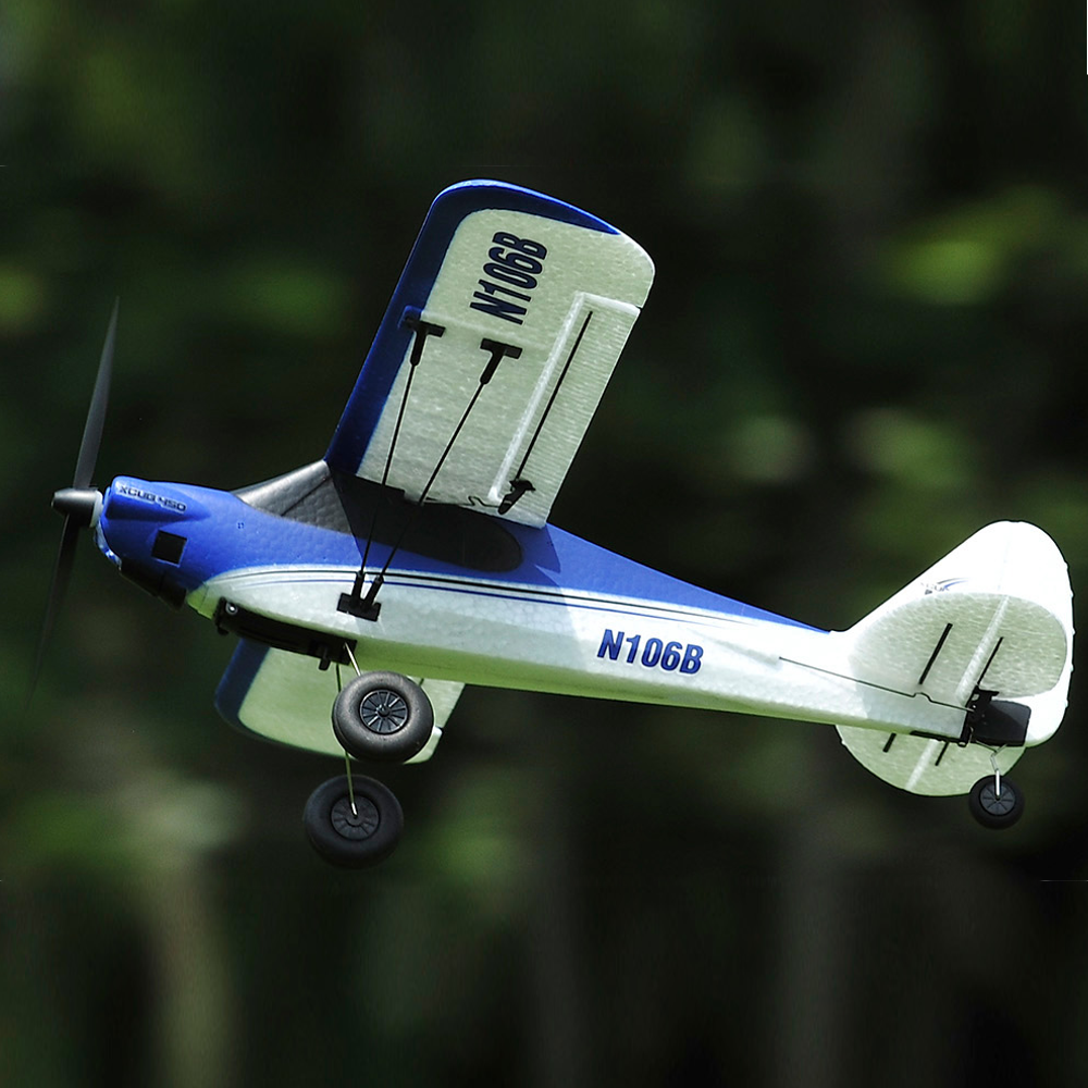 TOPP RC HOBBY 450mm MINI XCUB 2.4G 4CH 6-Axis Gyro One Key Aerobatics U-Vändning EPP RC Flygplan RTF för nybörjare Kompa
