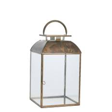 Sigrid lanterne H42 cm. antik guld jern