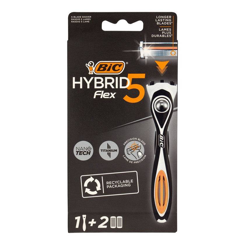 Bic Hybrid5 Flex Rakapparat Systemhandtag Plus + Refill