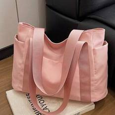 Retro Bag Brown Large Capacity Bucket Bag, Shoulder Bag, Underarm Bag, Crossbody Bag Business Women&#39;s Leisure Daily Commuter Bag Fashion Student Women - Pink - one-size