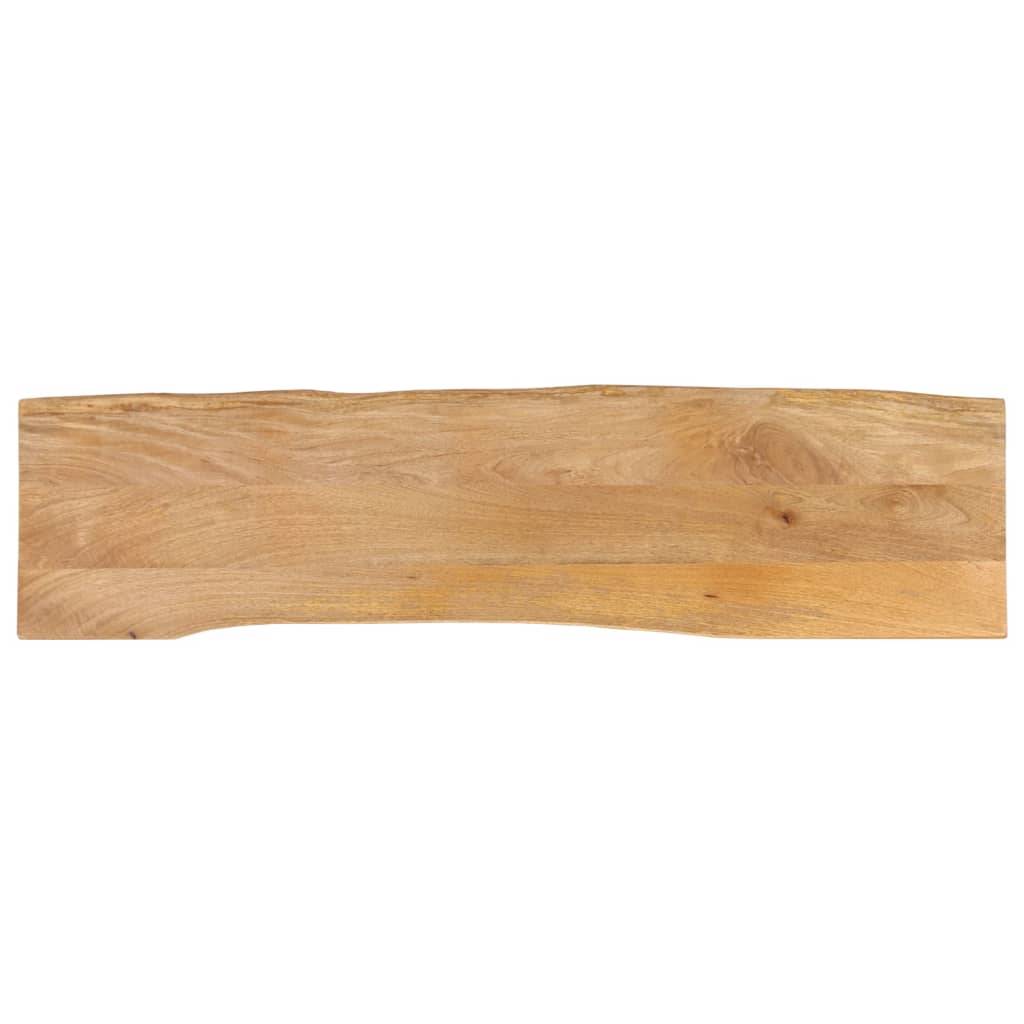 bordplade 180x40x2,5 cm naturlig kant massivt mangotræ