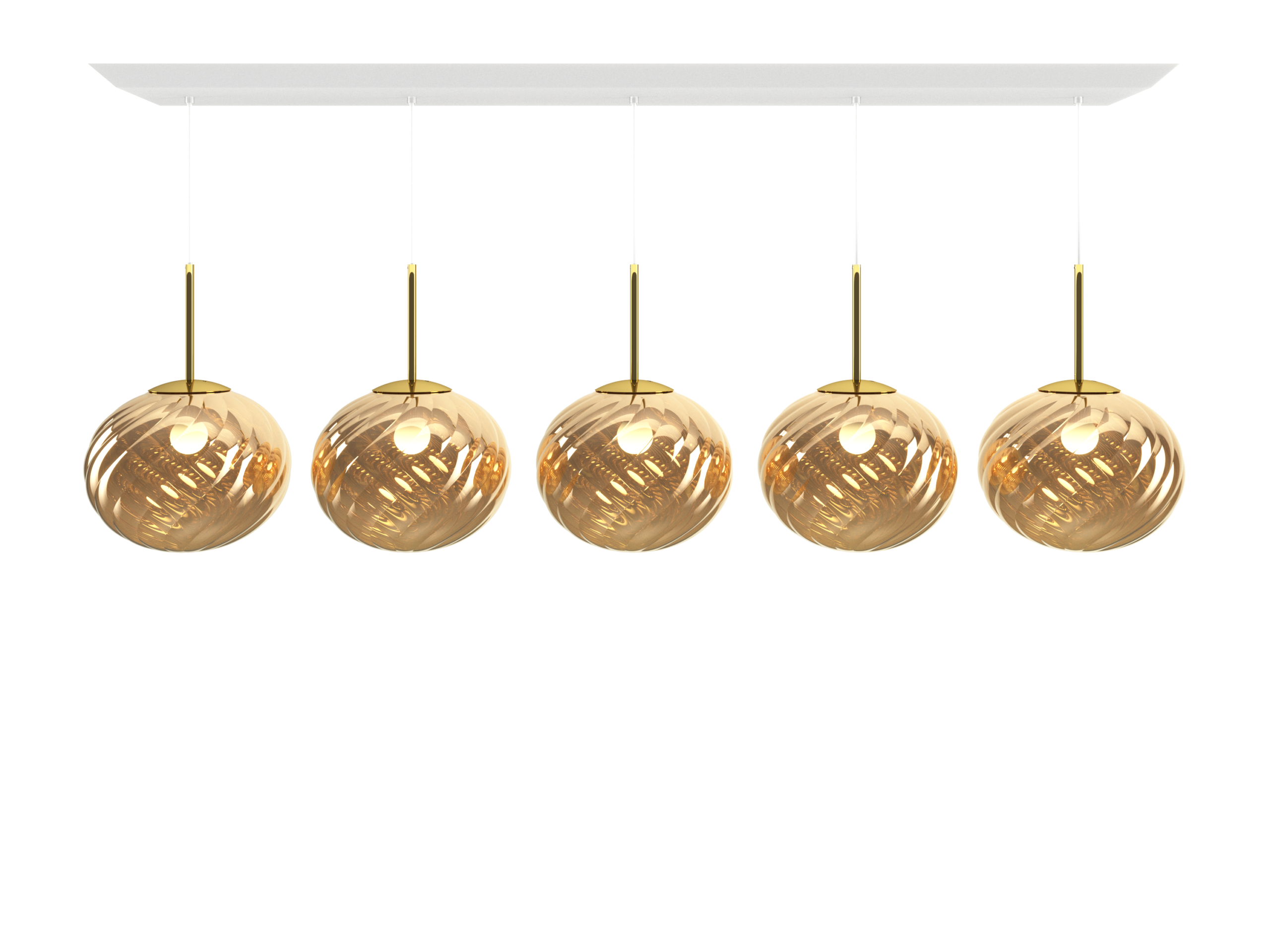 TOM DIXON - Whirl Pendel System, 30cm Linear Gold.