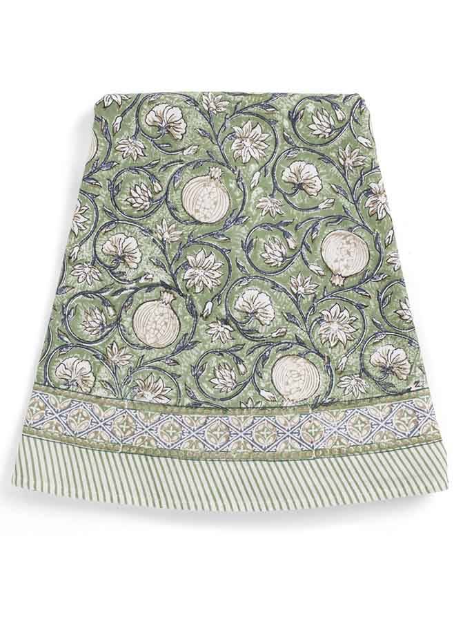 Bordsduk Tangier Pomegranate Green Rund ø220cm - Chamois