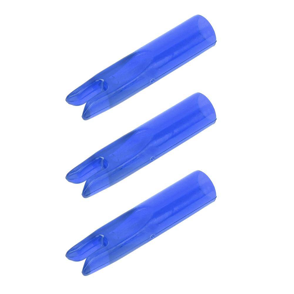 50Pcs Portable Plastic Bow Arrow Nock Insert Tail Archery Accessory for 6mm Shaftmentblue