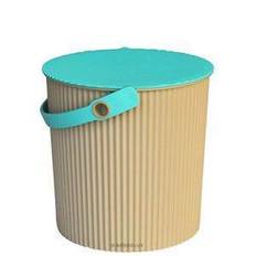 Omnioutil Plastikspand - Beige m. mint låg 10 liter