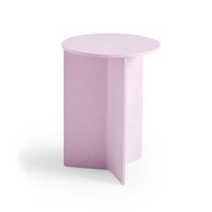 HAY - Slit Table Wood Round High Pink - Sidobord - Rosa - Trä