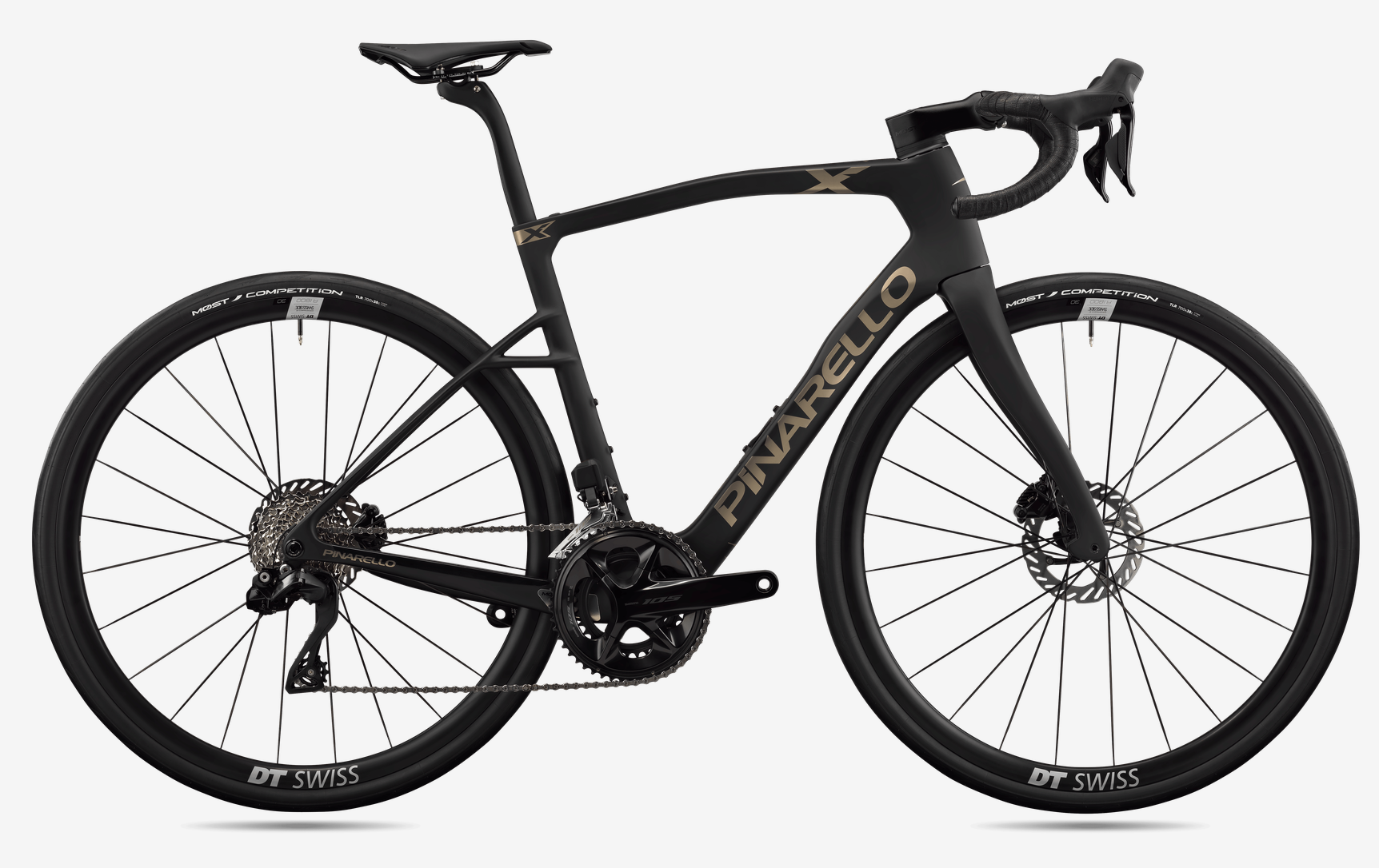 Pinarello New X3 2027 - Shimano 105 Di2 2x12sp - DT Swiss A 1800 Spline - 008 / 46 / CJ291-ELEMENT BLACK (46)