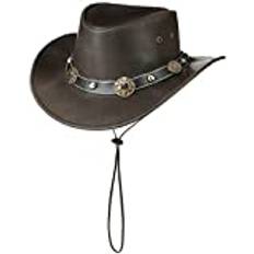 Scippis Concho Läderhatt - L (58-59 cm) brun