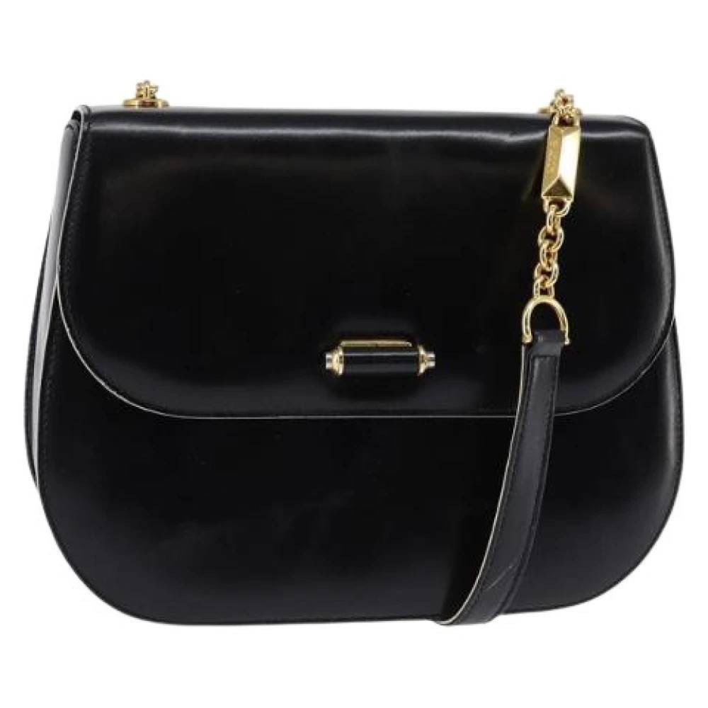Bally Pre-owned Pre-owned Læder Skuldertaske - Vintage - Dame - Sort - ONE SIZE - Uld