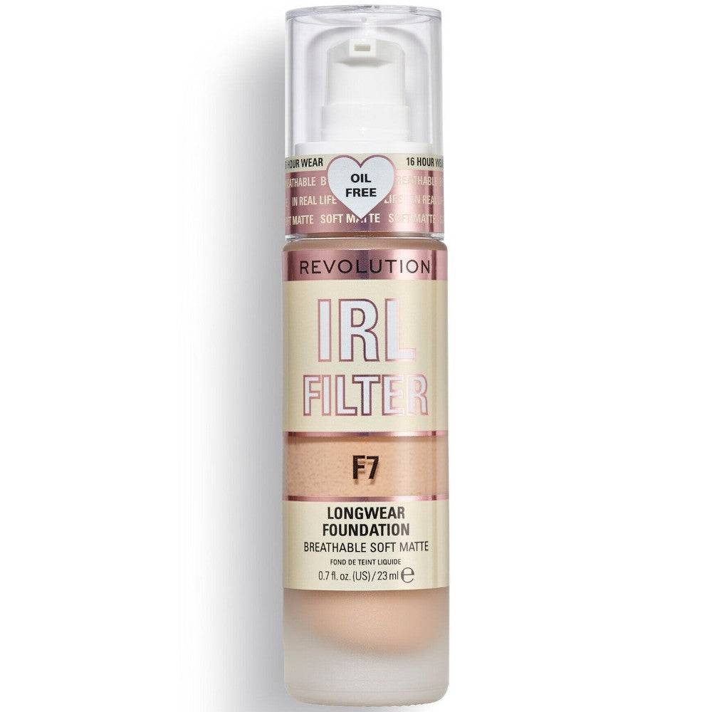 Makeup Revolution filtro IRL senza oli lunga tenuta fondotinta in crema F7 23 ml