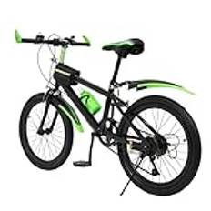 Zoobotanica 20 tums barncykel 7-växlad mountainbike, kolstålram, cykel för flickor pojkar män och kvinnor (grön)