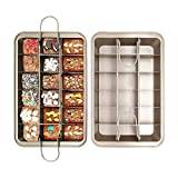 Ideal Swan Brownie Pan platt Brownie Moulle Brownie med avdelare storlek: 31 x 20 x 4,9 cm