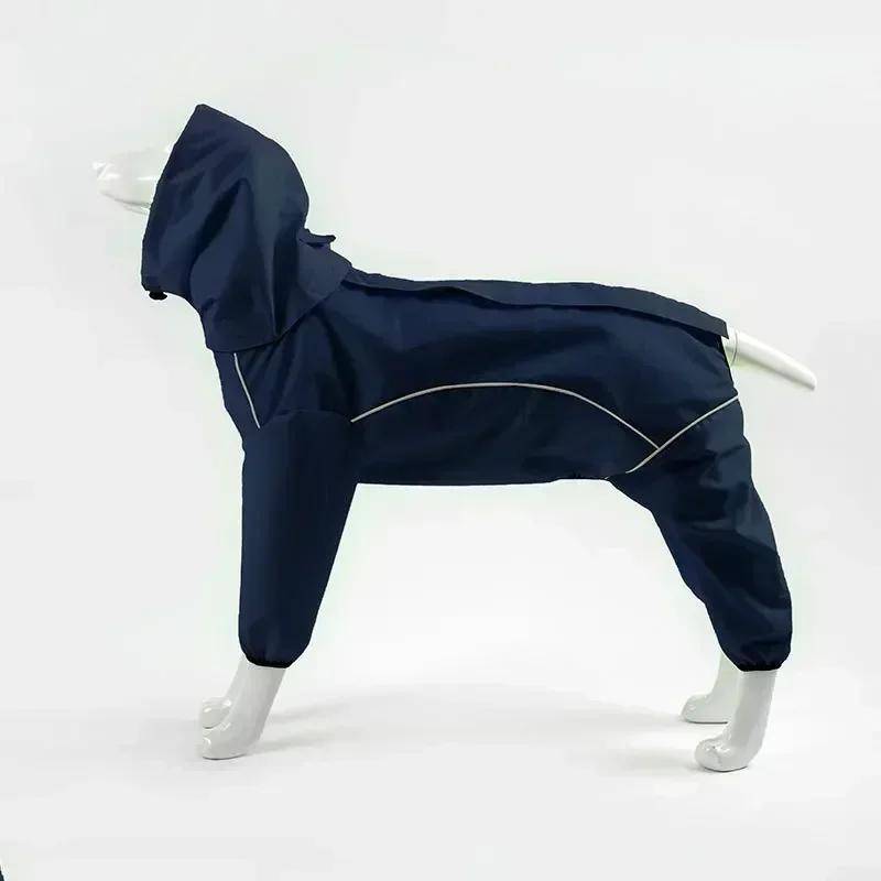 Stor Hund Regnkappa Vattentäta Kläder för Stor Hund Jumpsuit Corgi Samojed Border Collie Husky Labrador Golden Retriever Kläder