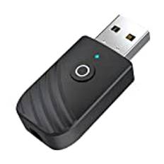 Lipeed Bluetooth-adapter, sändare och mottagare 3-i-1, USB Bluetooth 5.0 dongle stick USB ljudadapter sändare mottagare med 3,5 mm digital ljudkabel för PC TV-hörlurar bilradio