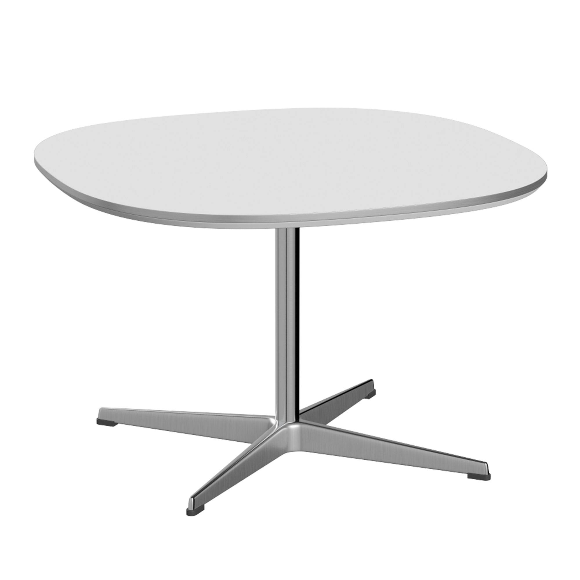 Supercirculær Sofabord 75x75 cm Hvid laminat Sort.