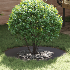vidaXL Metal Plante Ring Sort Metal 70 cm diameter Dekorative Indlæg