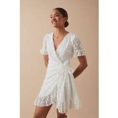 Lace wrap mini dress