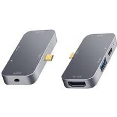 Usb c hub med 4k hdmi pd laddningstyp c hub usb 3.1 plitter för macbook pro dell xps 13 15 lenove thinkpad yoga nintendo switch
