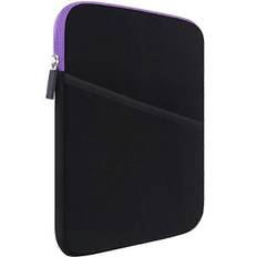 Tablet Sleeve Etui med Tilbehørslomme, Sort+Lilla til 12,9 tommer Ny iPad Pro (6./5./4./3. Gen) 13 tommer Surface Pro 9/8/X Beskyttende Taske