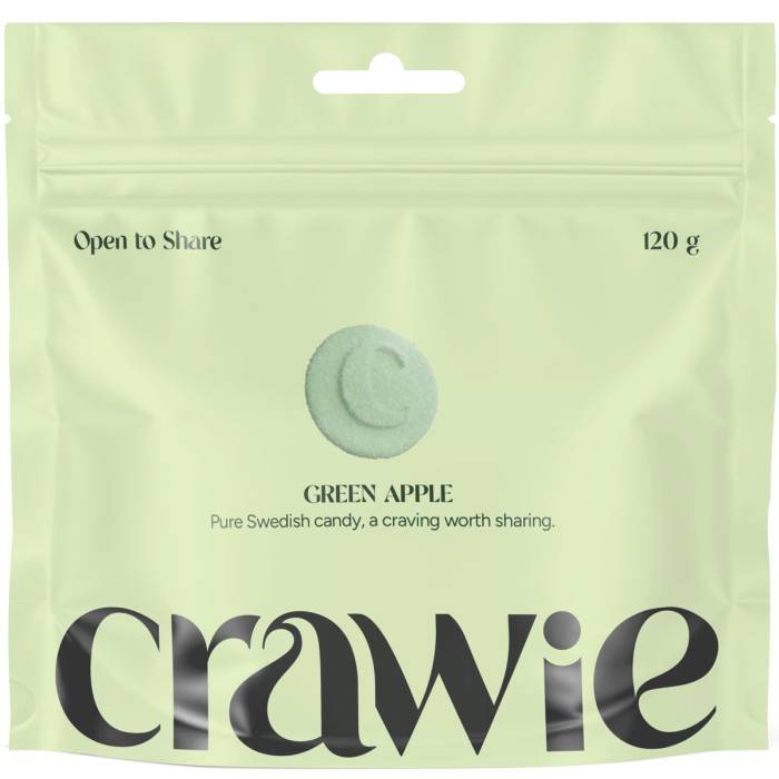 Crawie Skumgodis Grönt Äpple 120g