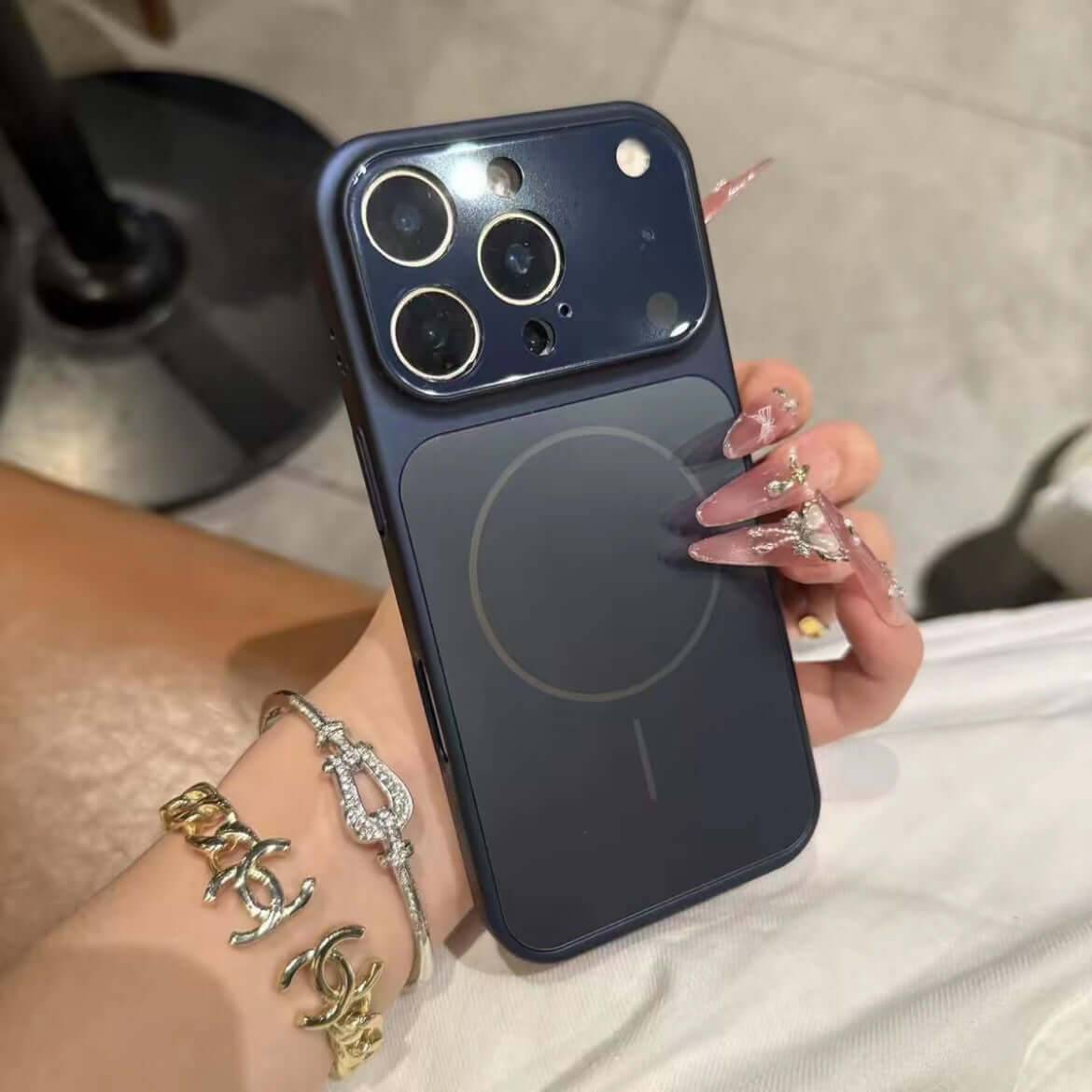 Nano Frosted Magnetic Phone Case for iPhone 17 16 15 Pro Max - Dark Blue / IPhone17Pro