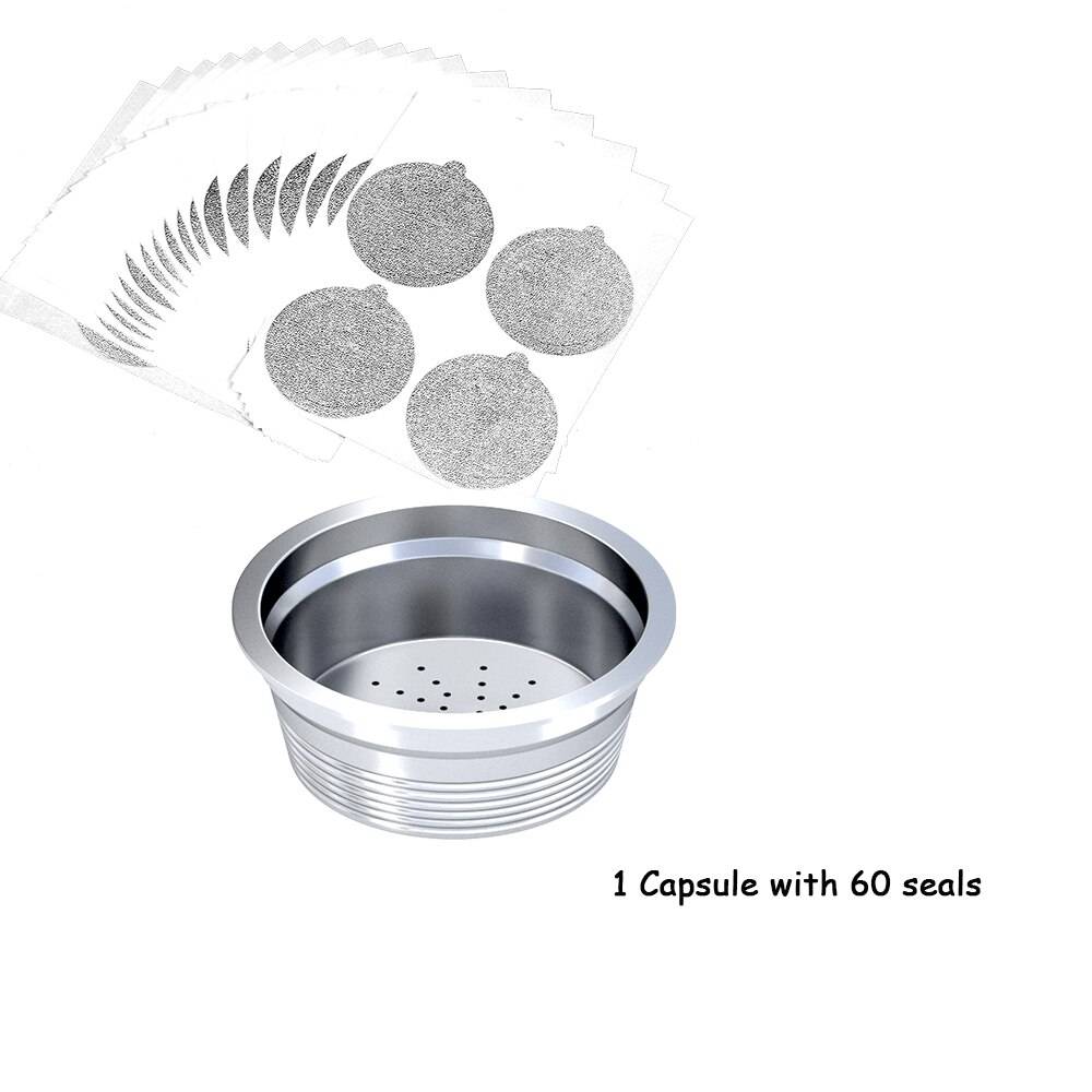 Lavazza påfyllningsbar kapsel crema espresso återanvändbar påfyllningsbar kaffefilterkapsel för lavazza a modo mio återanvändbar inox - 1 kapsel 60 tätningar