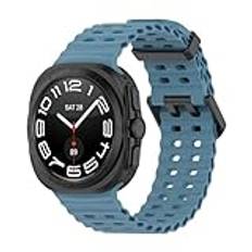 LKQASD Band kompatibelt med Galaxy Watch ultra Strap 47mm Tillbehör Sport silikonarmband Galaxy Watch 7 ultra Strap 47mm(Blue)