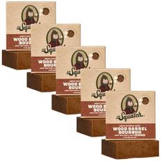 Dr. Squatch Men's Bar Soap - 5-Pack Wood Barrel Bourbon - All Natural Bar Soap for Men - 5 Bars - Smell like Barrel Aged Bourbon