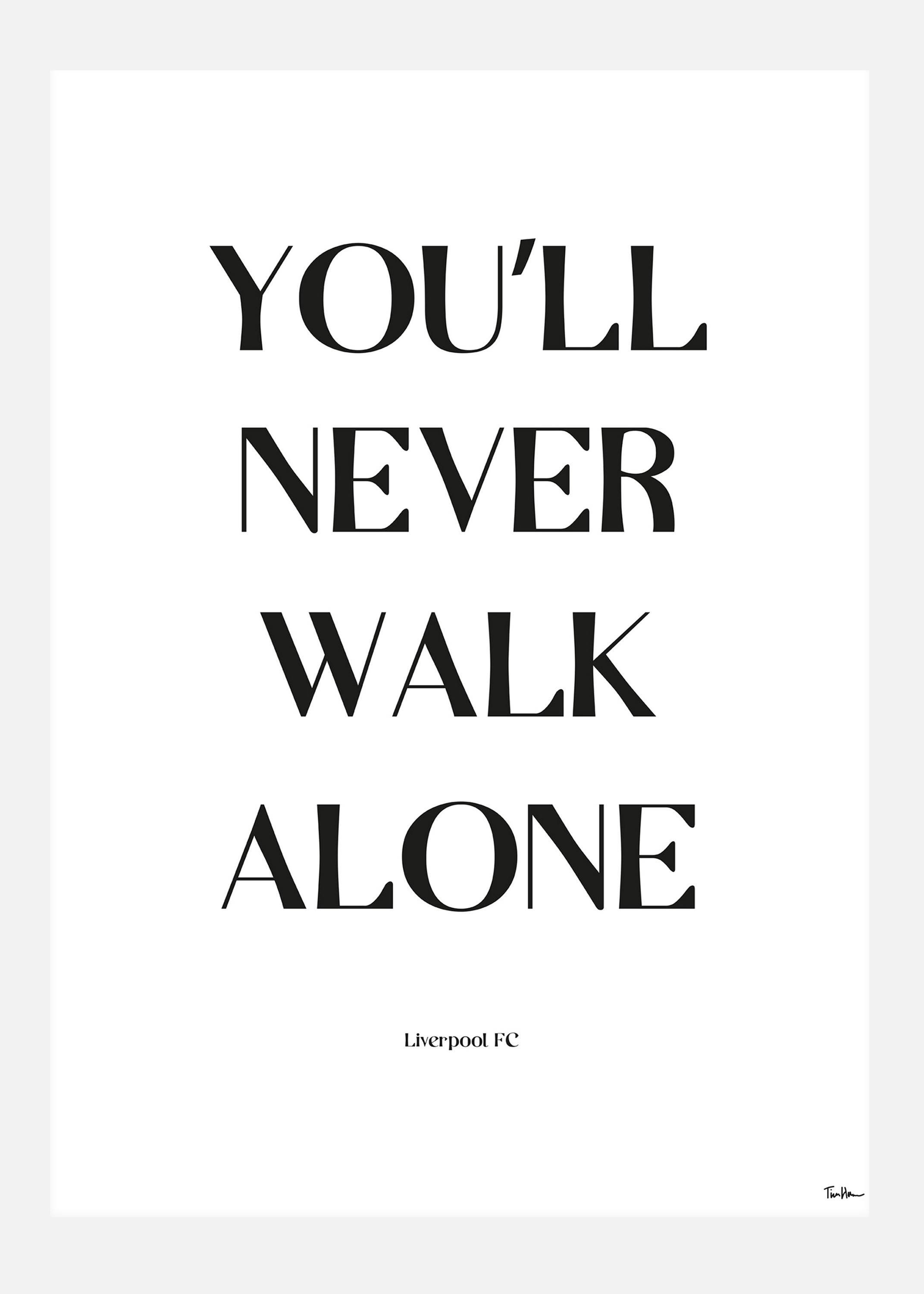 You Will Never Walk Alone - Liverpool Canvastavla (70x100 cm)