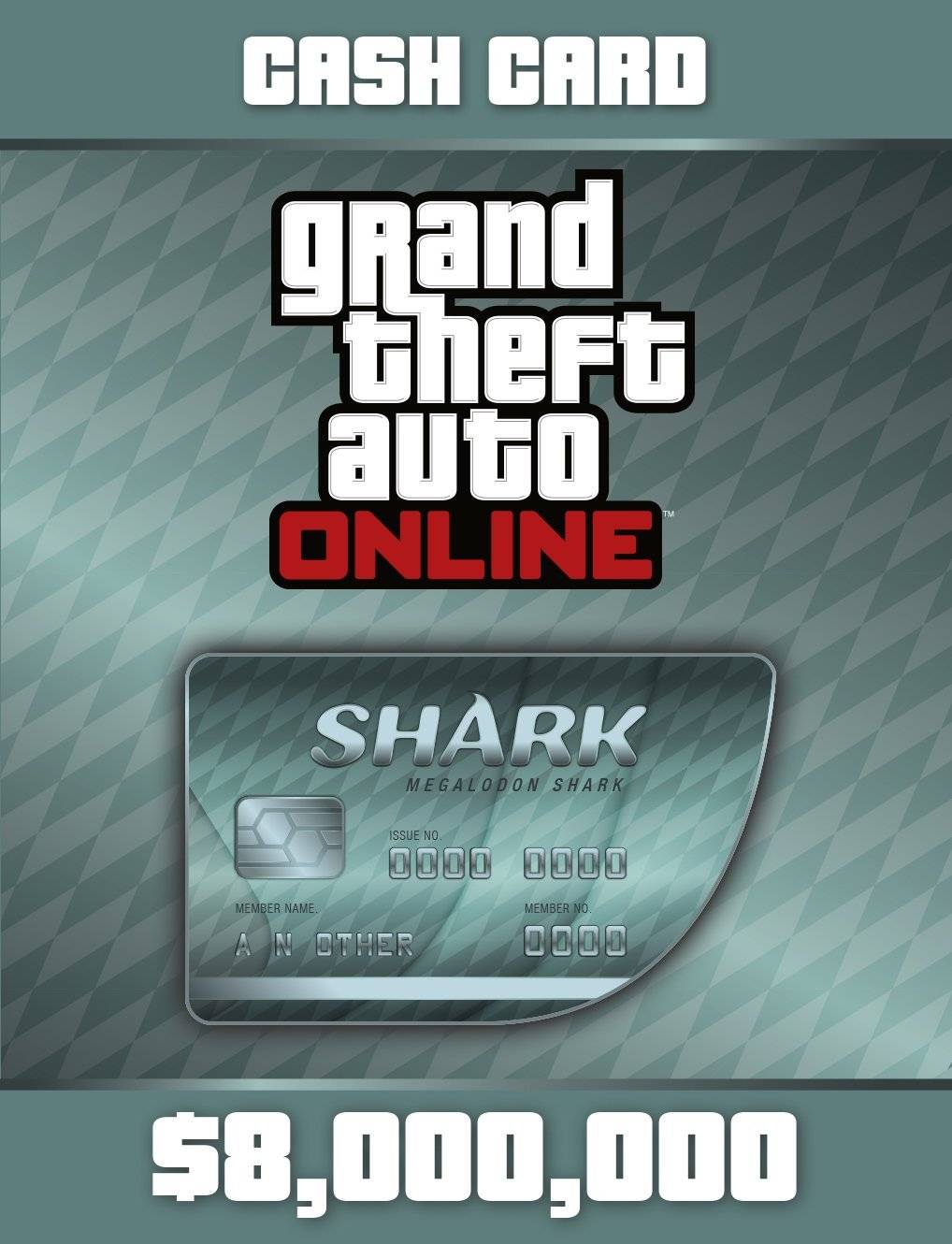 GTA Grand Theft Auto V Online CashCard Megalodon (8.000.000 $)
