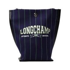 Longchamp, Väska, Dam, ONE Size, Läder, Blå Pinstripe Crossbody Väska - blue (ONE SIZE)