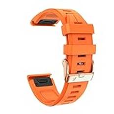 DJDLFA För Garmin Fenix 6S 5S 7S Klockarmband 20mm Armband För Fenix 6s Pro 5s Plus Rose Gold Spänne Silikon Snabbbyte Handledsremmar(Orange,Fenix 6S 6S Pro)