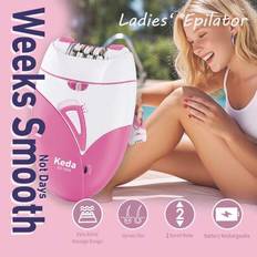 1 st hårborttagningsenhet för kvinnor under armarna, epilator för kvinnor, rakapparat och trimmer för kvinnor, sladdlös, uppladdningsbar - Skrikrosa (En-Storlek,Rose red-uppgraderad)