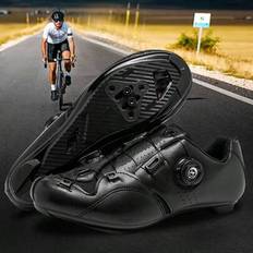 Men&#39;s Professional Cycling Road Shoes; Road Bike Speed Flat Sport Shoes; Cycling Sport Shoes Gym Cycling Shoes - Black - EUR41,EUR42,EUR43,EUR44,EUR45,EUR46