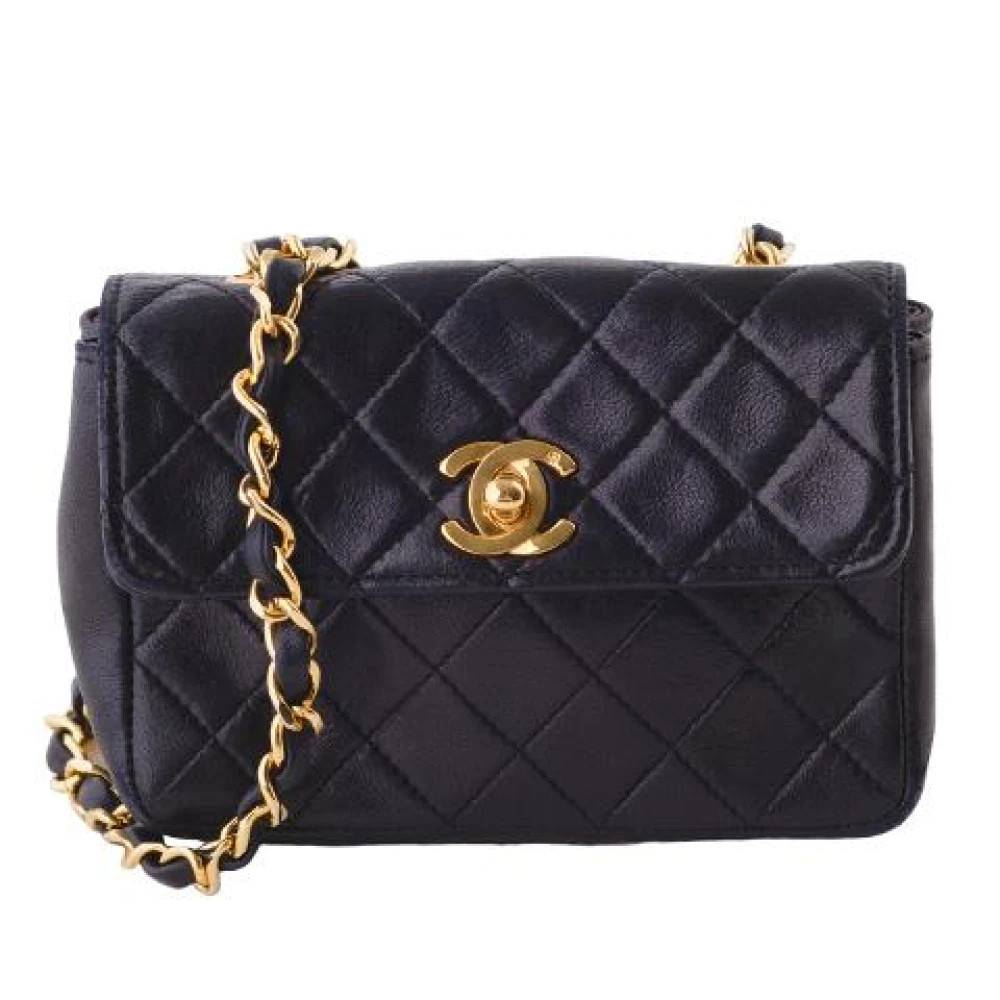 Chanel Vintage Pre-owned Vintage Skuldertaske - Vintage - Dame - Sort - ONE SIZE - Uld