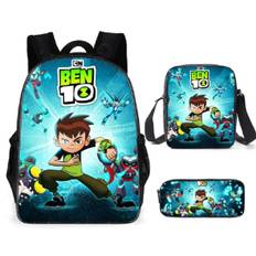 Sæt med 3 16" Ben 10 børne rygsække Black 16 Inches