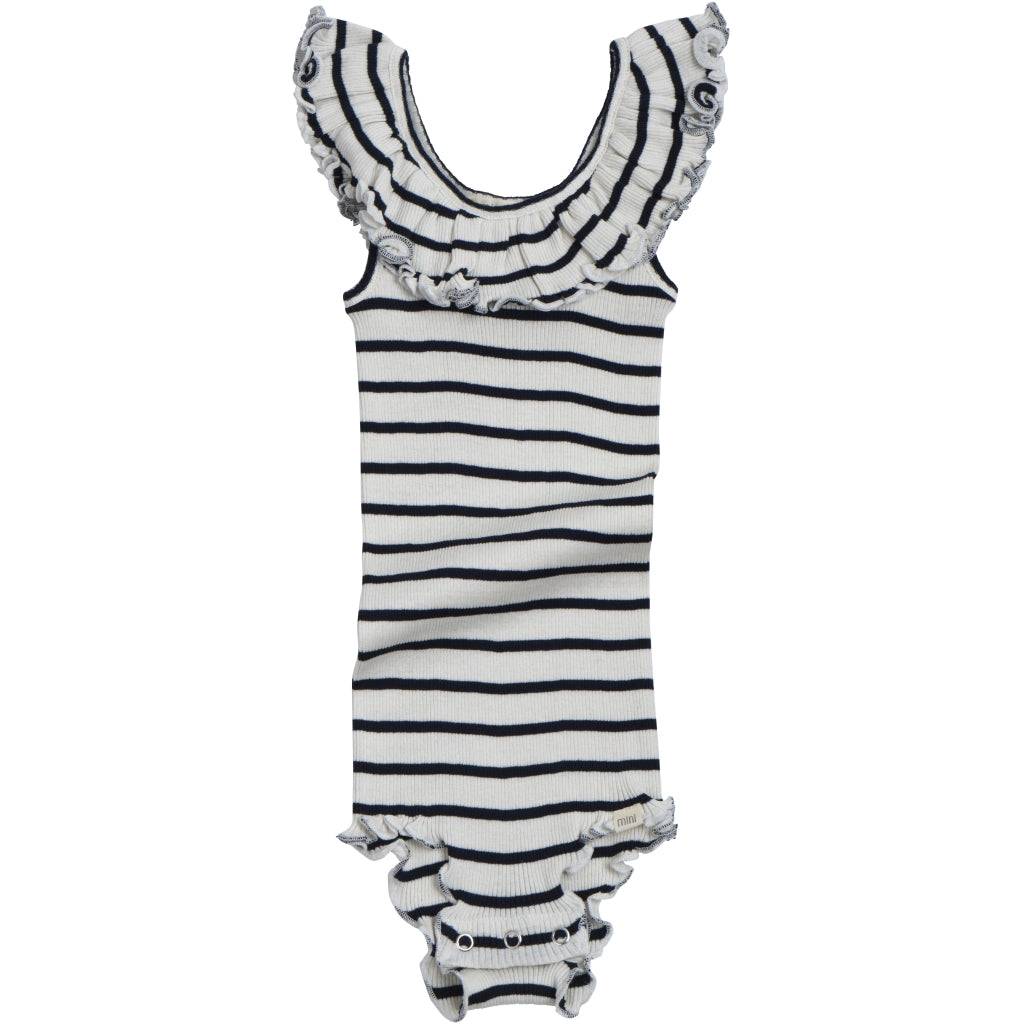 Barcelina - silk sleeveless bodysuit with collar - Sailor - 18-24 months