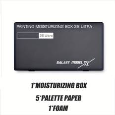 TEMU Moisturizing Water-based Paint Palette With Wet Tray - Black Pp Art Tray For Acrylic Paints, Diy Crafts, Model Painting & Hobby Projects
