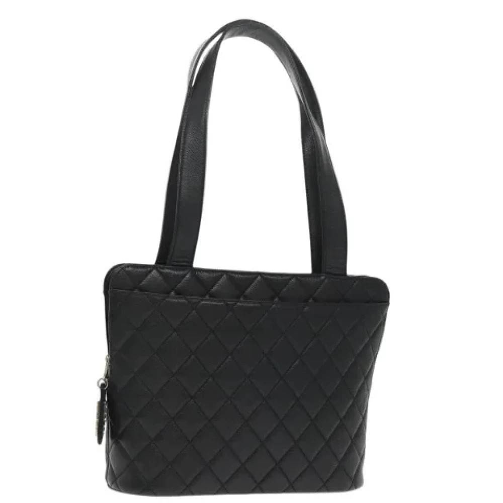 Chanel Vintage Pre-owned Laeder hndtasker - Vintage - Dame - Sort - ONE SIZE - Tyl
