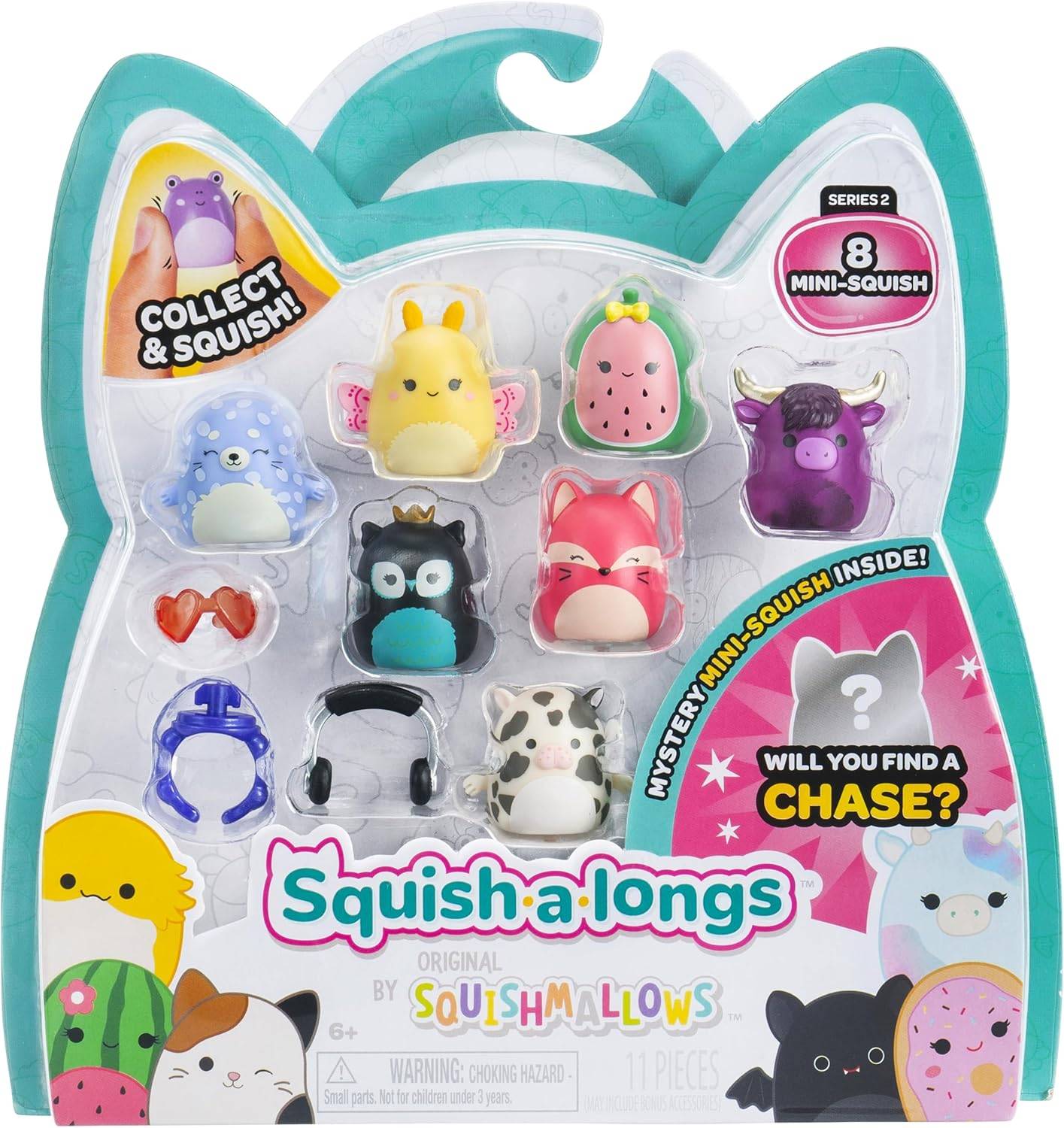 Squishmallows Mini Figurer 8-Pack Squish-a-longs 2,5 cm